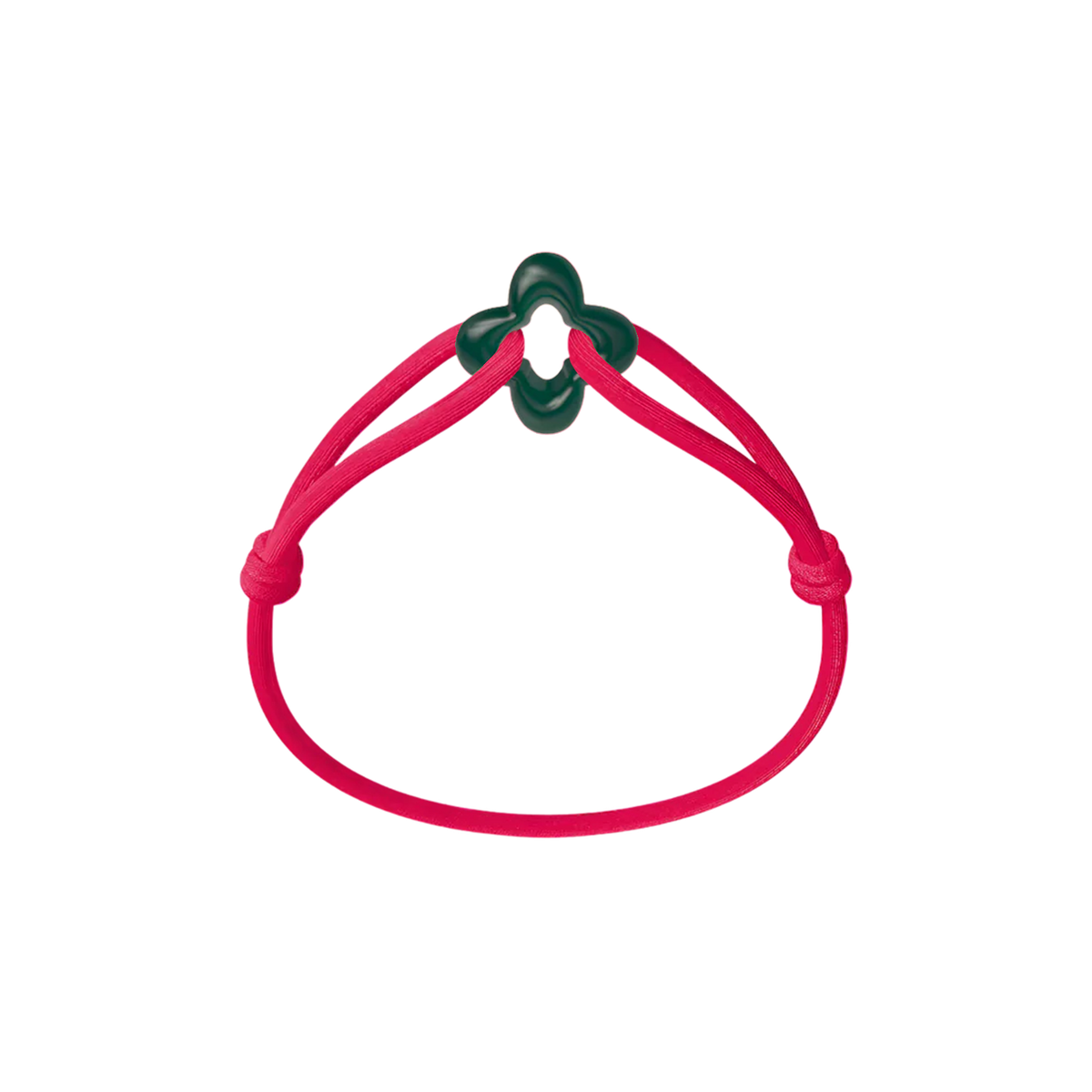 Green Clover Cord Bracelet