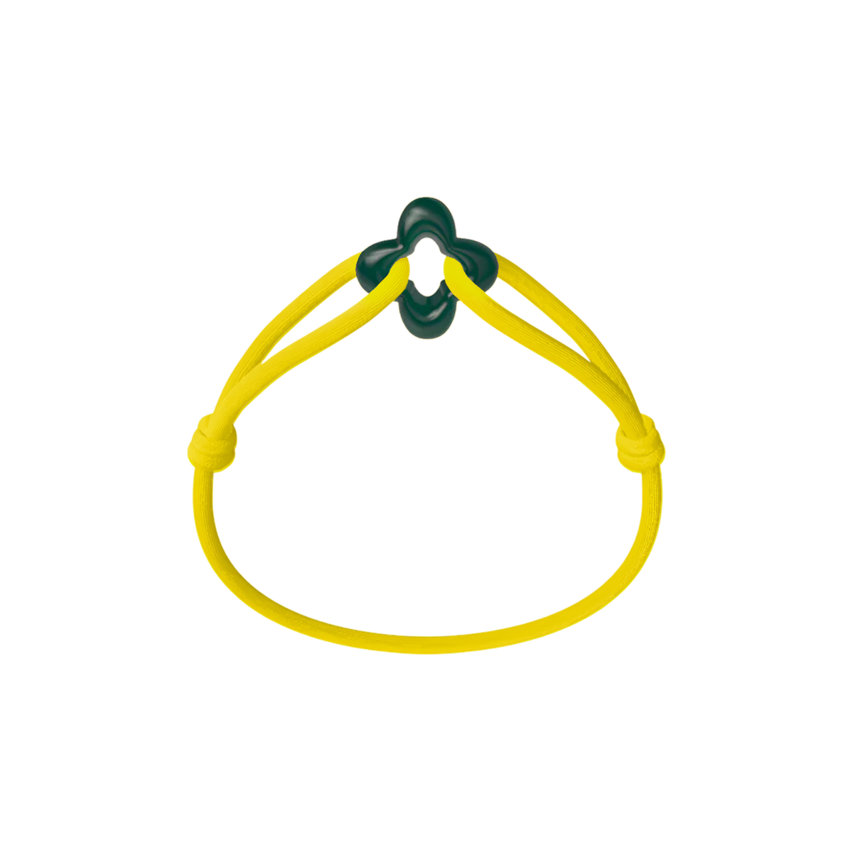 Green Clover Cord Bracelet