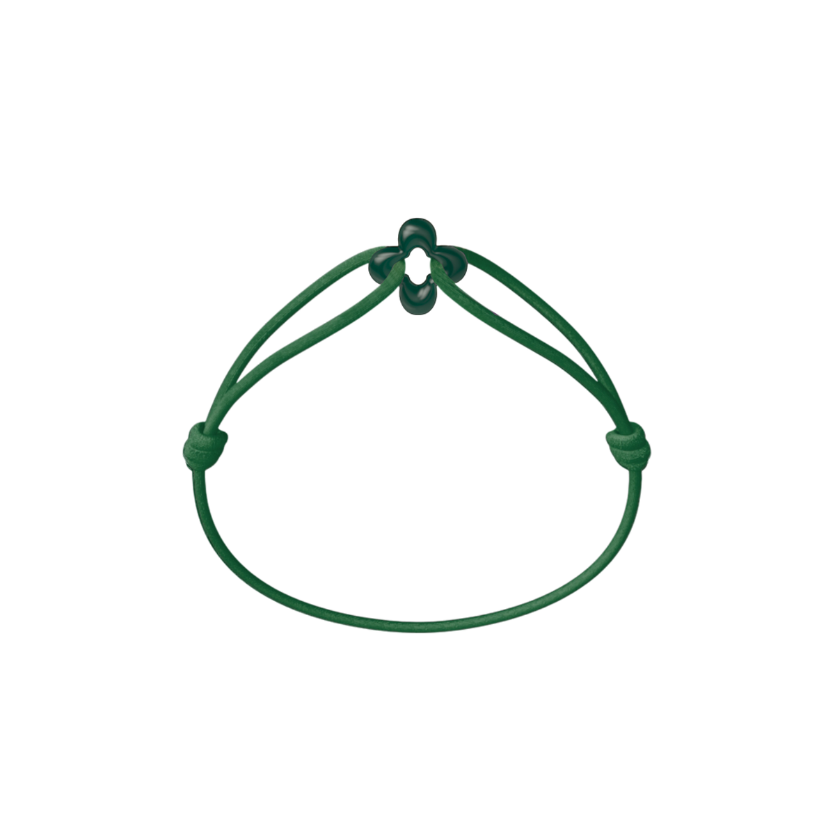 Mini Green Clover Cord Bracelet
