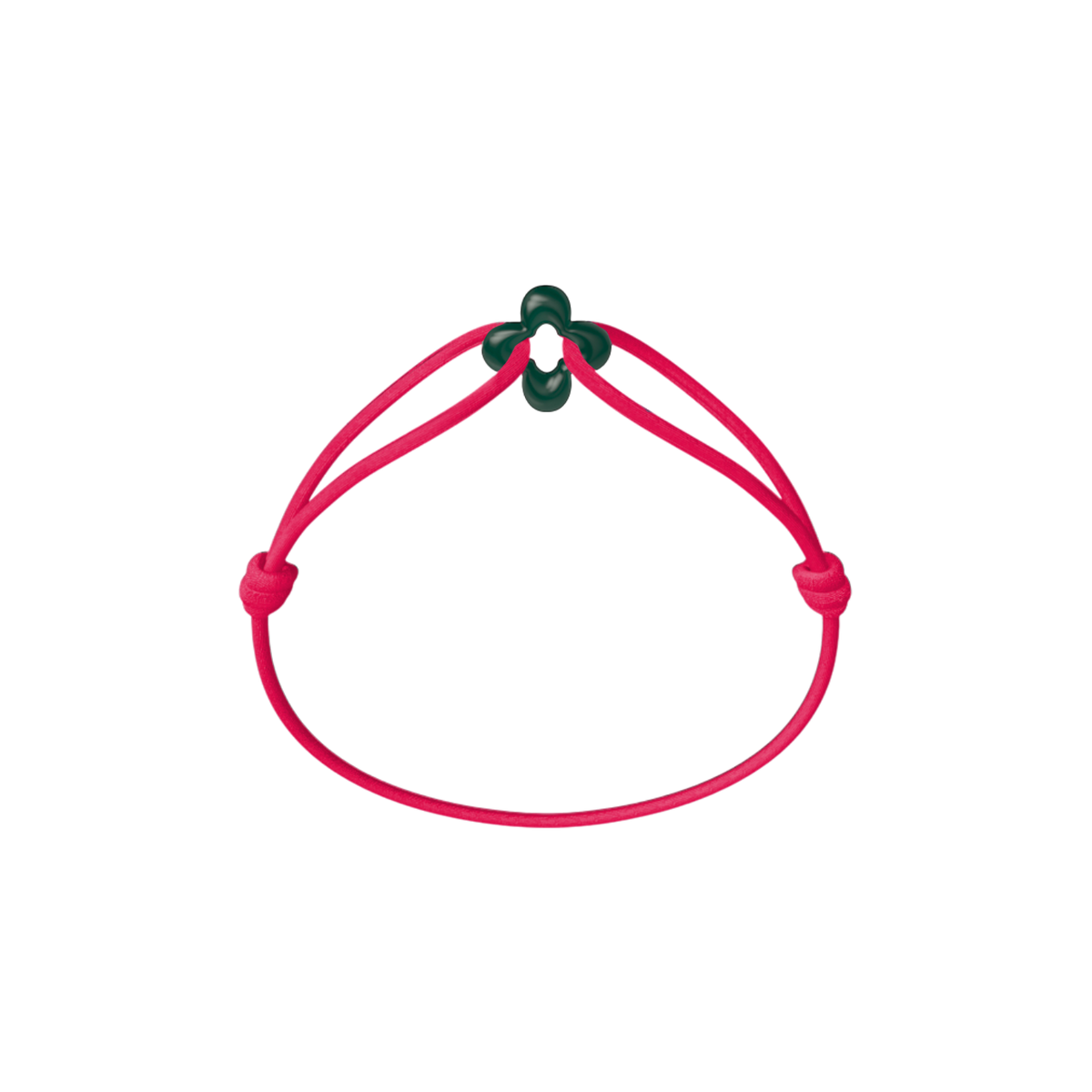 Mini Green Clover Cord Bracelet