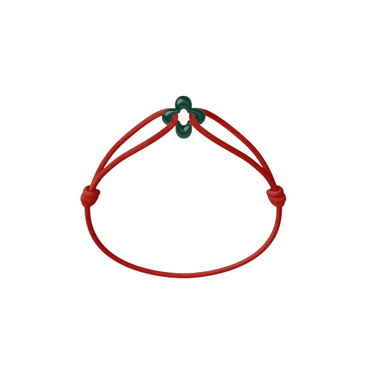 Mini Green Clover Cord Bracelet