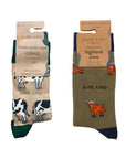 Green Cow Bundle of 2 Bamboo Socks