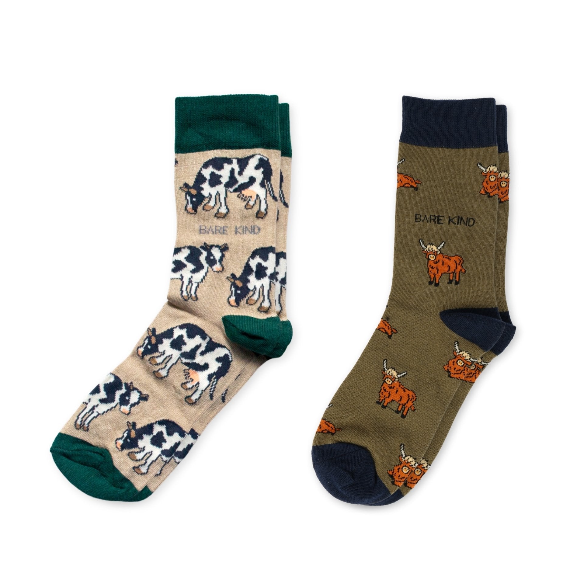 Green Cow Bundle of 2 Bamboo Socks