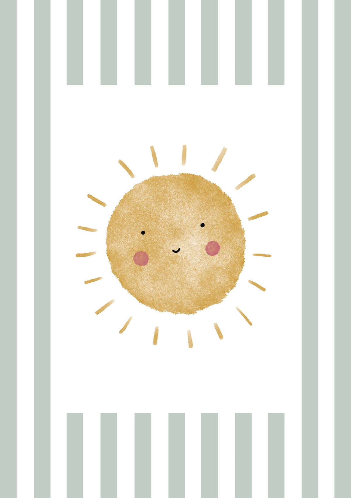 Sunshine Print - Green Stripes