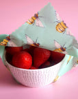 *Set of 3 Handmade Beeswax Wraps | Bee Happy