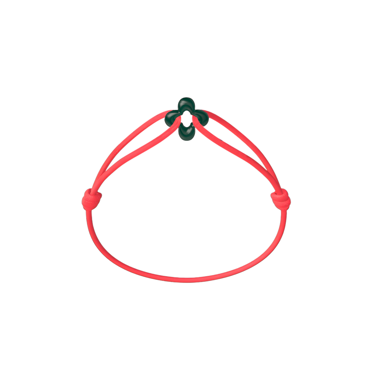 Mini Green Clover Cord Bracelet