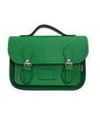 Leather Midi Satchel - Green