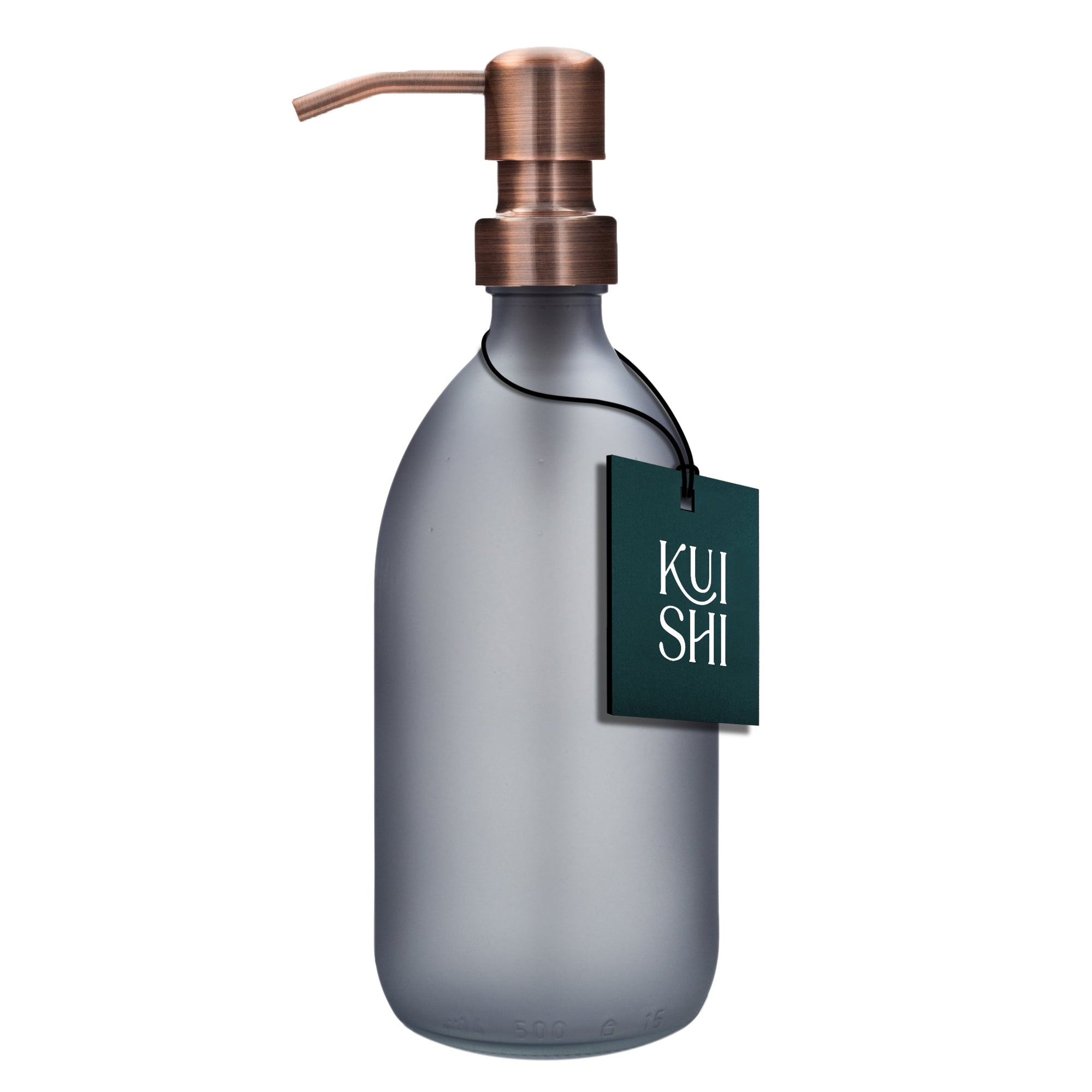 Grey Matte Soap Dispenser with Stainless Steel Pump