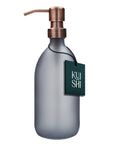 Grey Matte Soap Dispenser with Stainless Steel Pump
