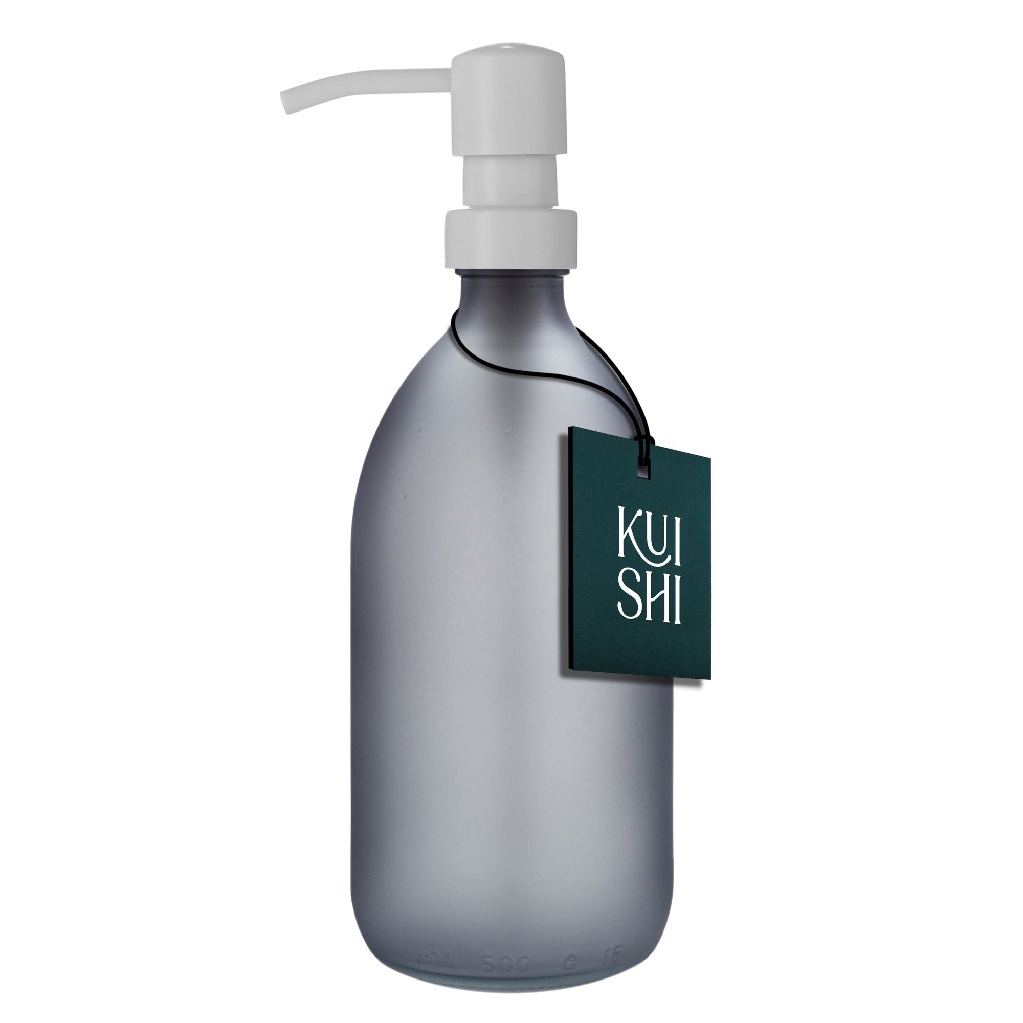 Grey Matte Soap Dispenser with Stainless Steel Pump