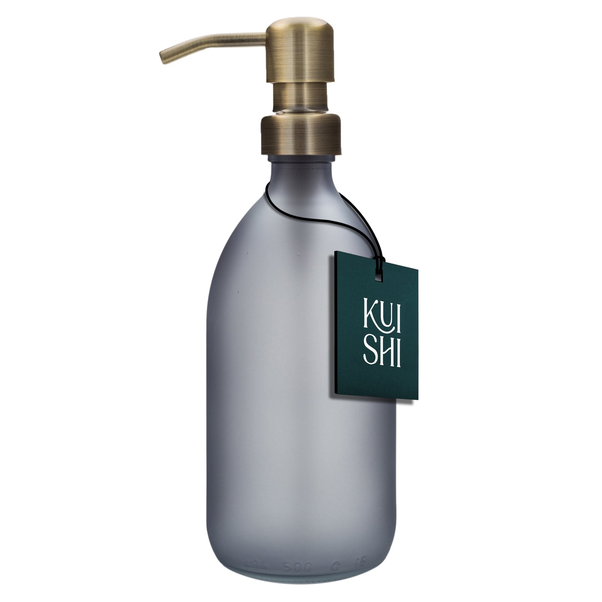 Grey Matte Soap Dispenser with Stainless Steel Pump