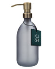 Grey Matte Soap Dispenser with Stainless Steel Pump