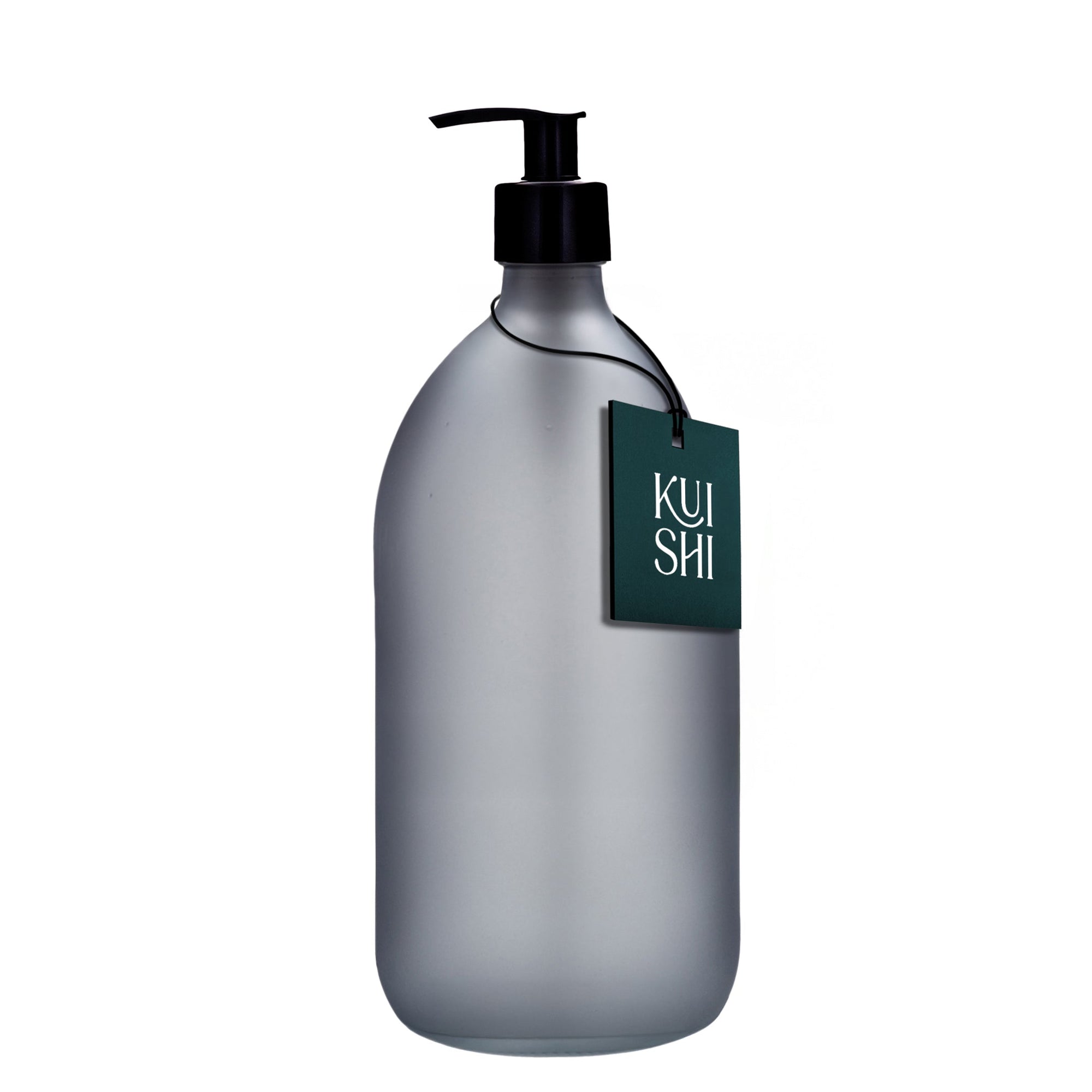 Grey Glass Soap Pump Dispenser