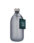 Frosted Grey Glass Bottle with Metal Cap