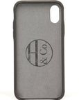 iPhone X Case, Grey Leather
