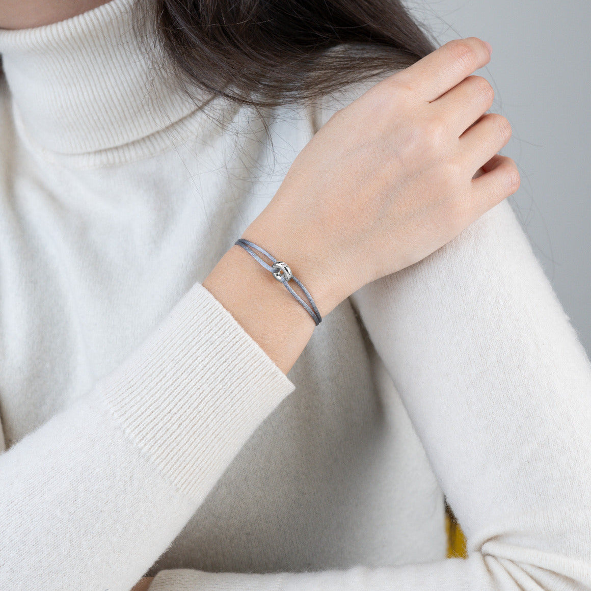 Mini Silver Soho Diamond Cord Bracelet