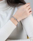 Mini Silver Soho Diamond Cord Bracelet