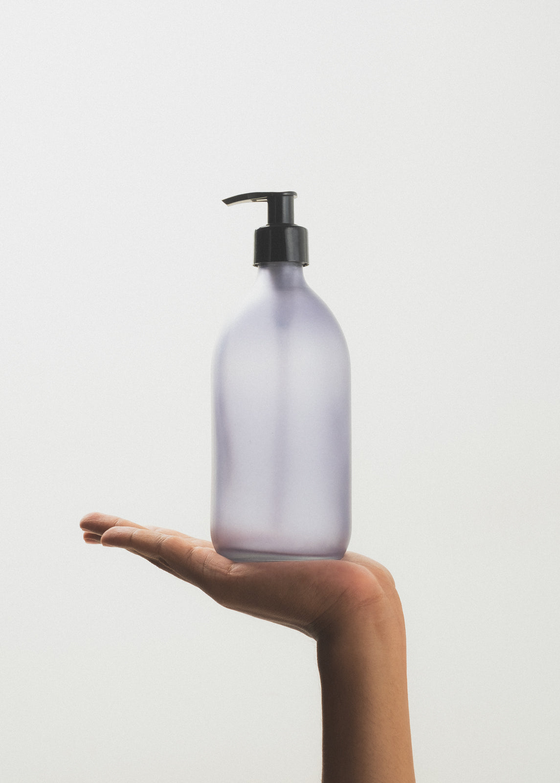 Grey Glass Soap Pump Dispenser