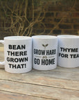 Grow Hard or Go Home - Mug and 10 Wool Pots