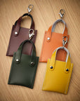 Mini tote bag charm - Ochre Yellow