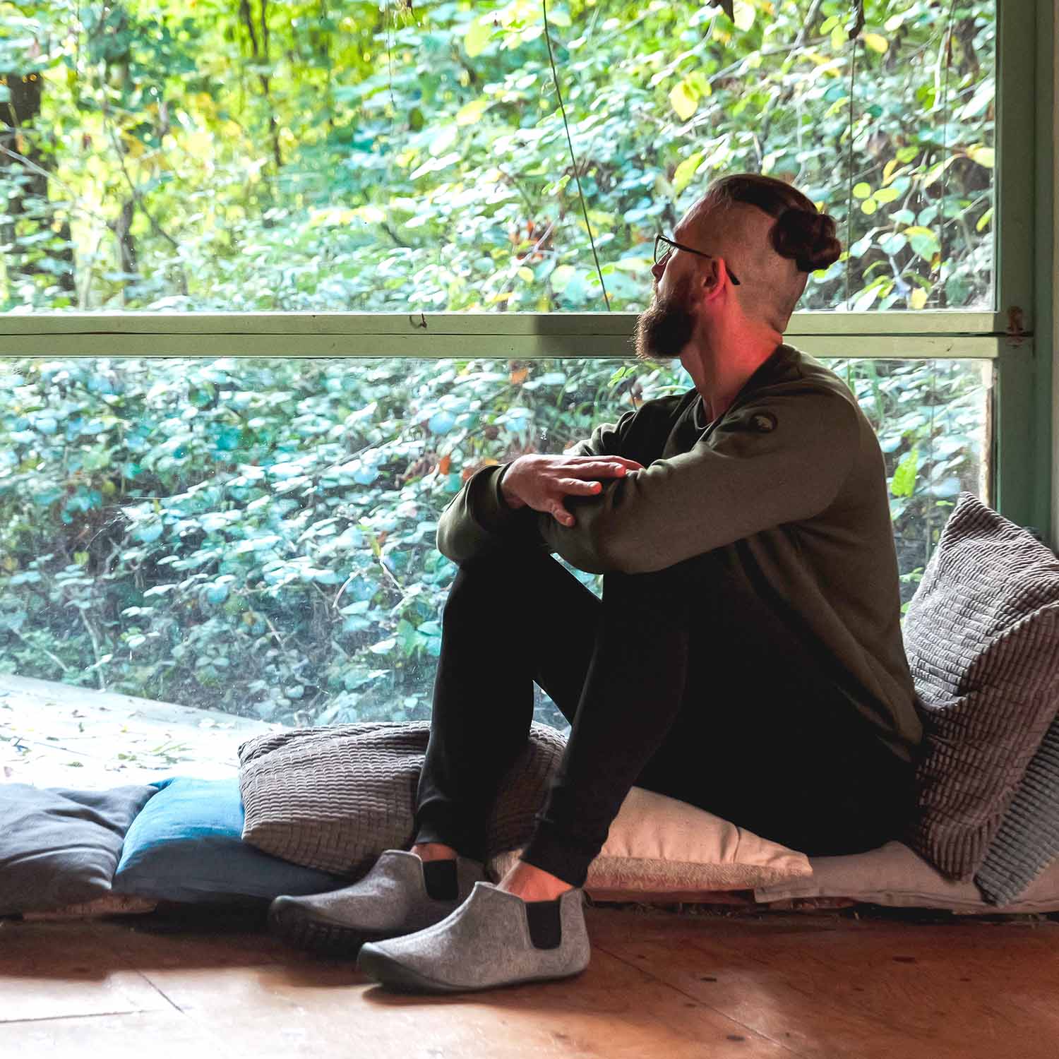 Brumby Men's Slipper Boot in Grey and Charcoal