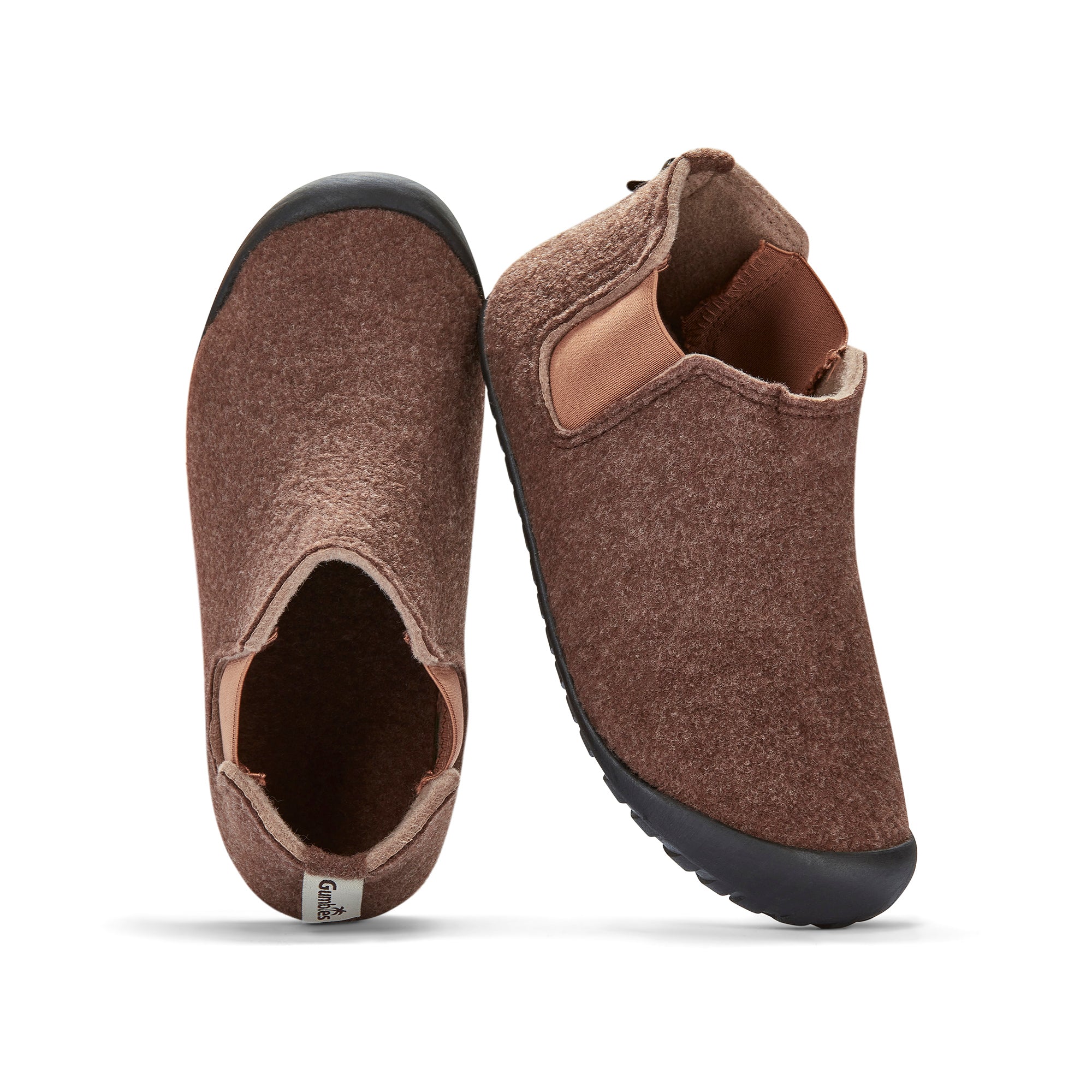 Women's Slipper Boot in Chocolate and Cream
