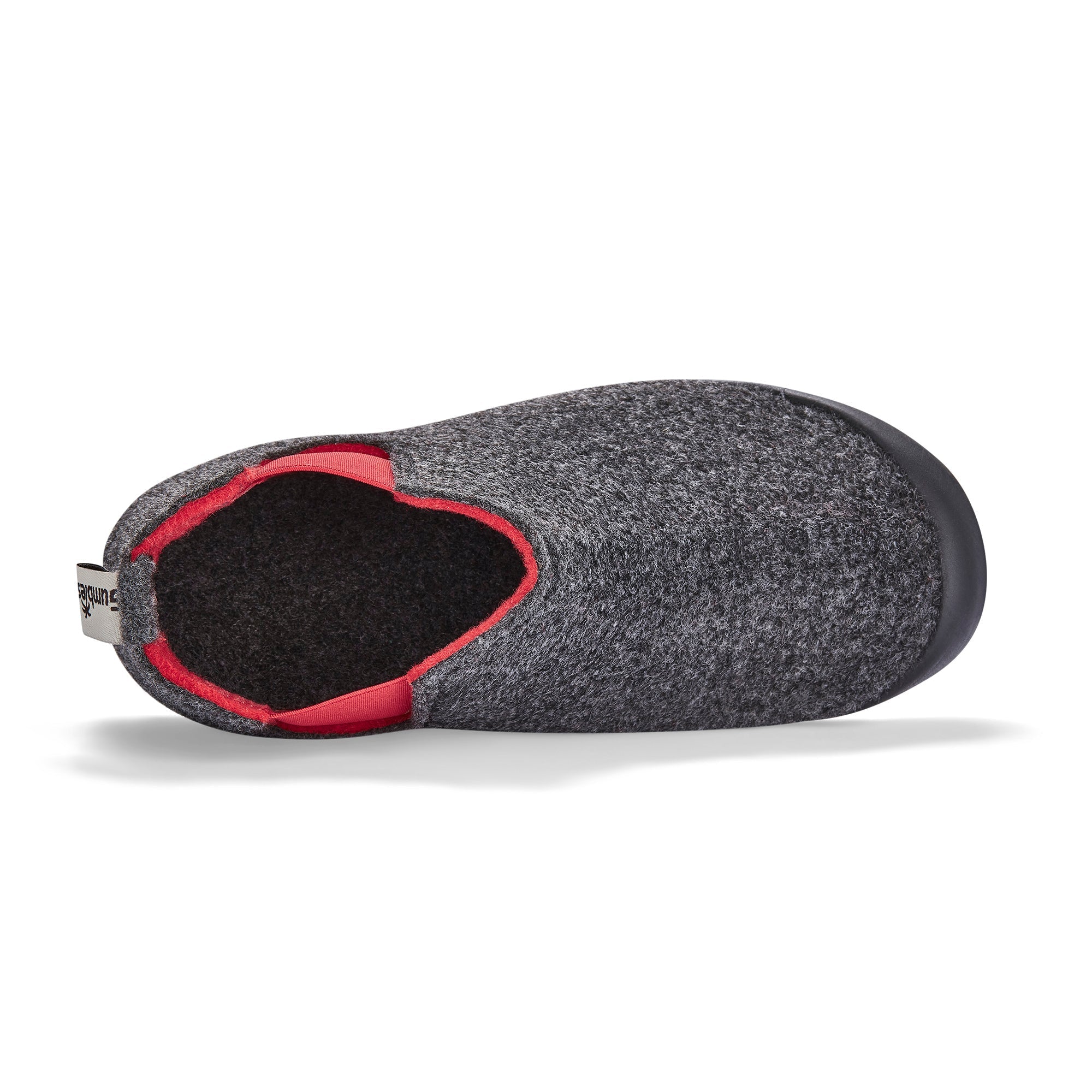 Men's Slipper Boot in Charcoal and Red