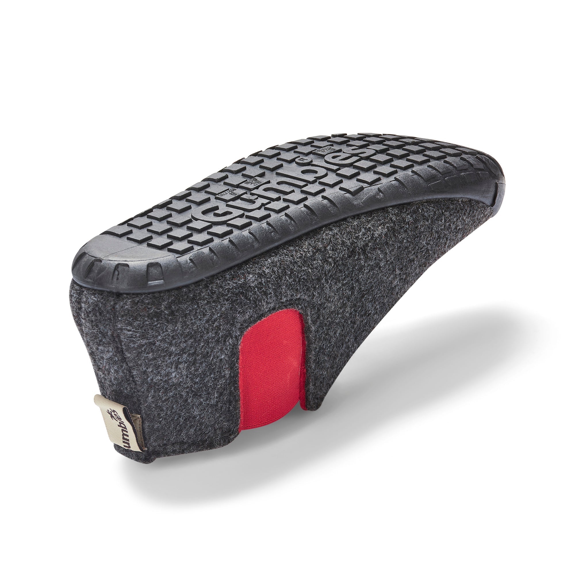 Men's Slipper Boot in Charcoal and Red