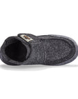 Men's Charcoal and Grey Slipper Boots