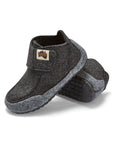 Men's Charcoal and Grey Slipper Boots
