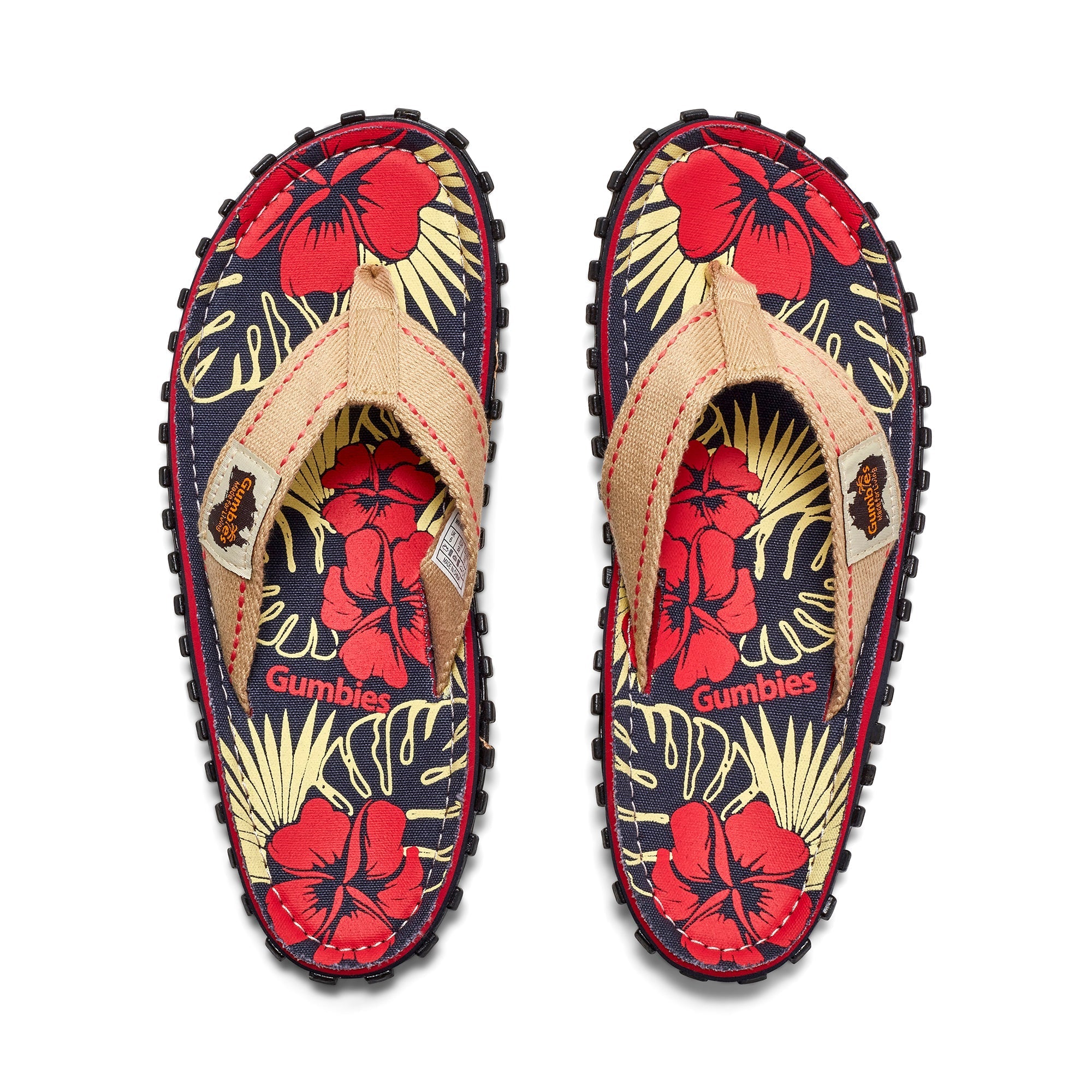 Men's Islander Flip Flops in Denim Hibiscus