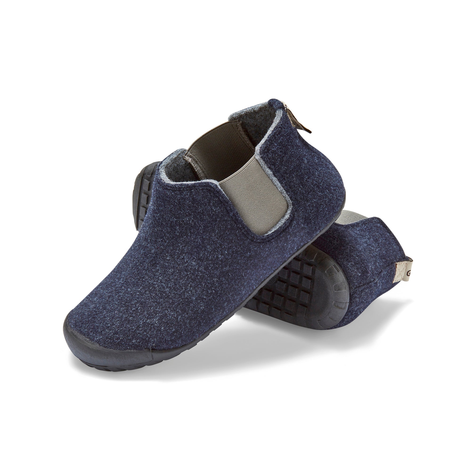Brumby Men's Slipper Boot in Navy and Grey
