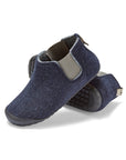 Men's Slipper Boot in Navy and Grey