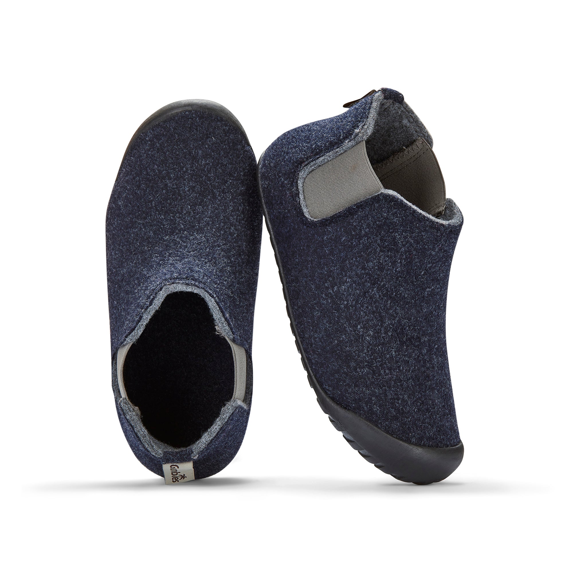 Brumby Women's Slipper Boot in Navy and Grey