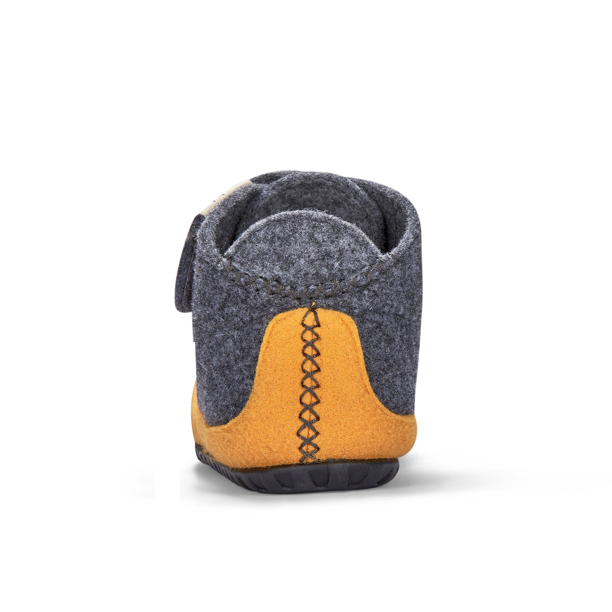 Quokka Slipper Boots in Grey and Curry
