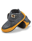 Quokka Men's Slipper Boots in Grey and Curry