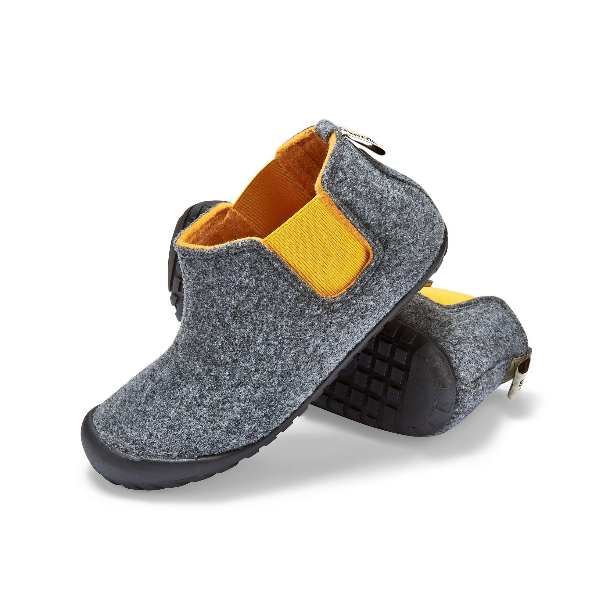 Brumby Women's Slipper Boot in Grey and Curry