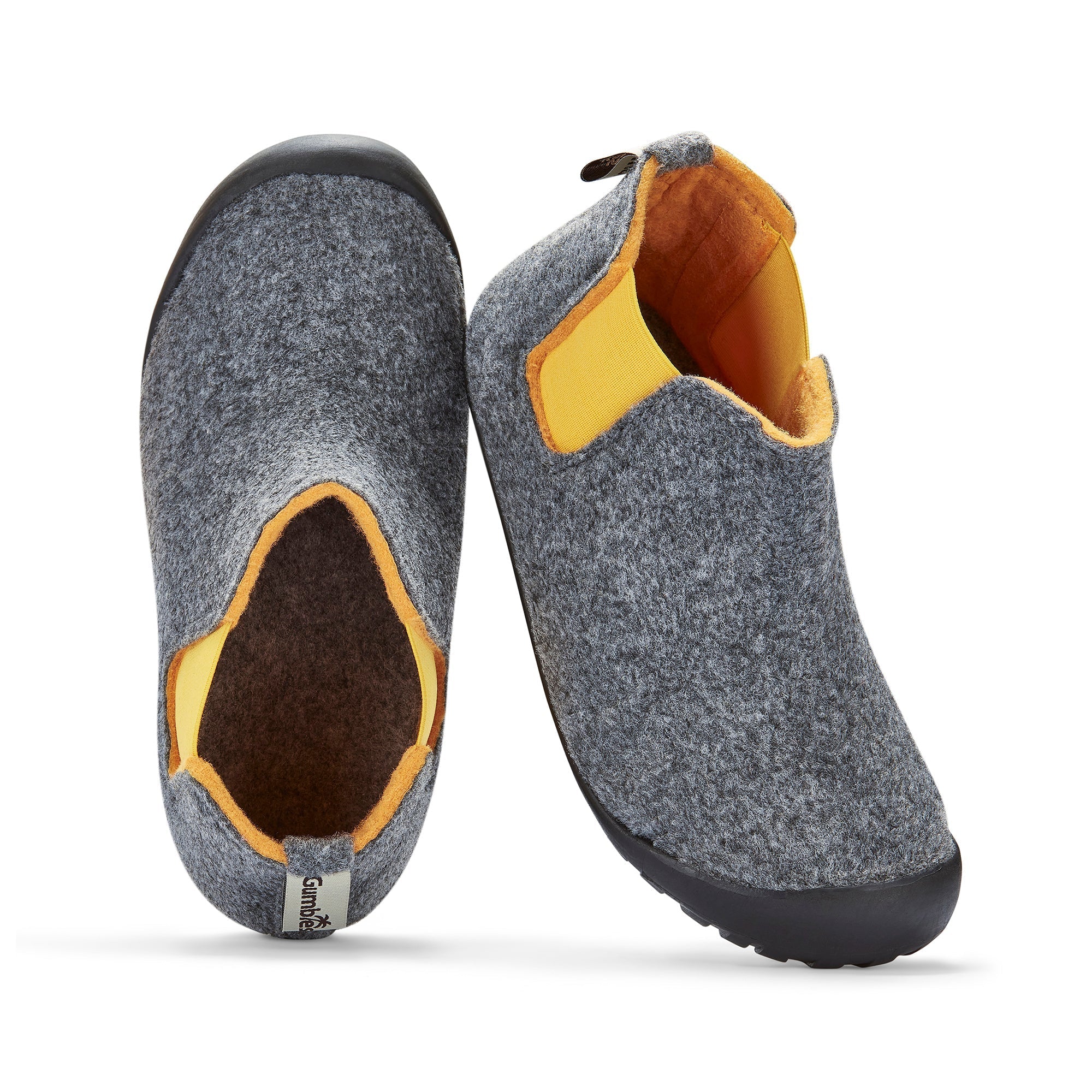 Brumby Women's Slipper Boot in Grey and Curry