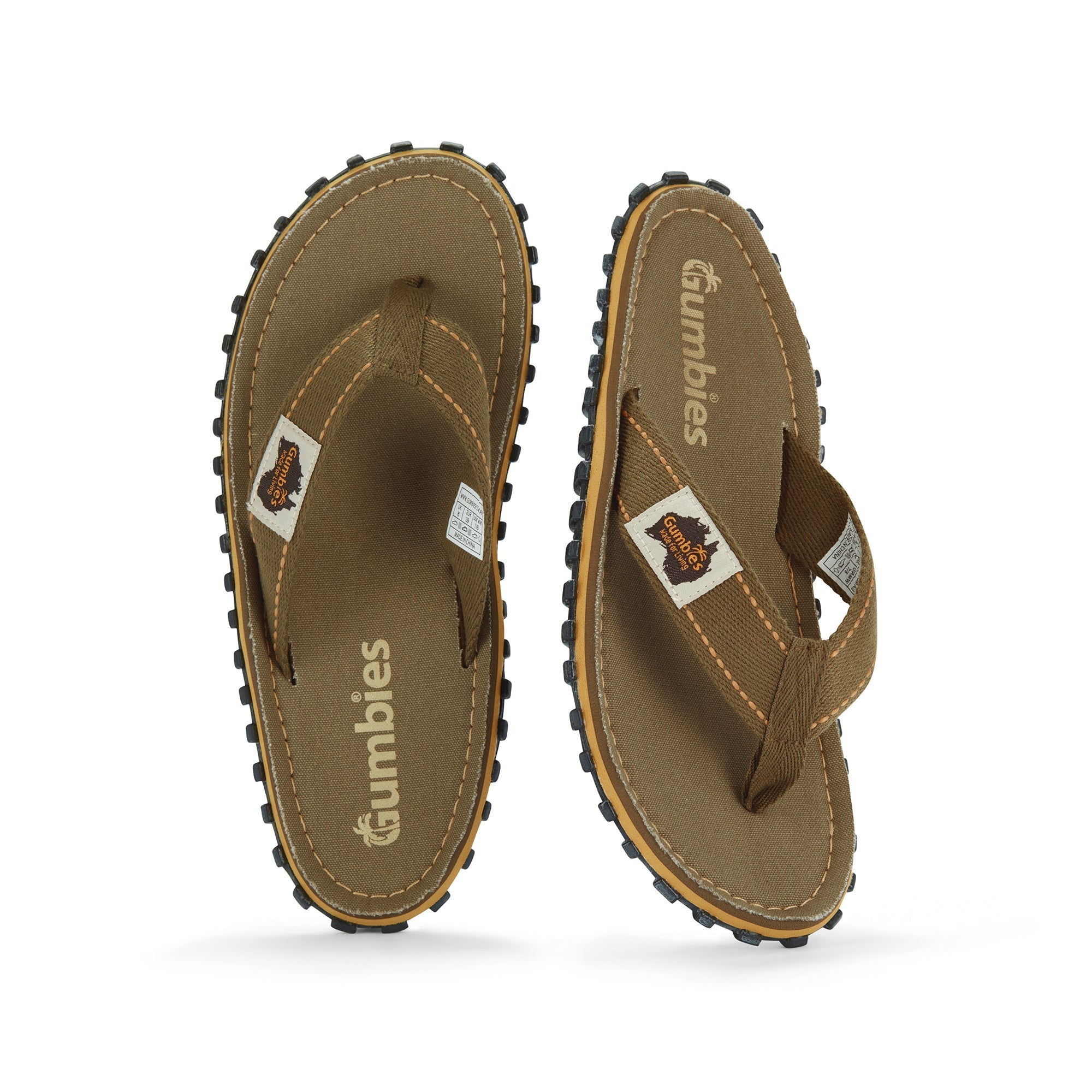 Classic Khaki Flip Flops for Men