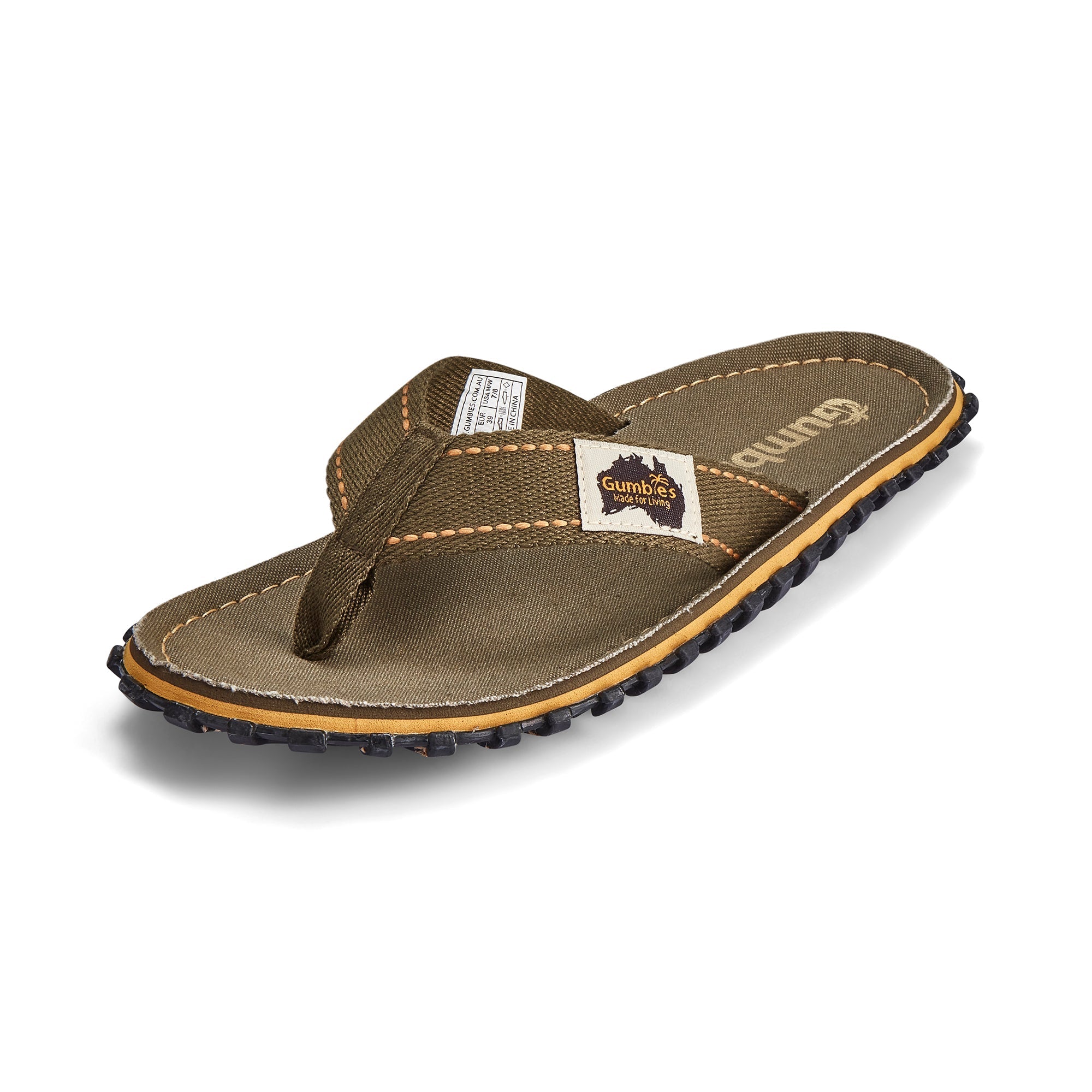 Classic Khaki Flip Flops for Men
