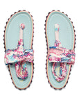 Women's Slingback Sandals in Mint and Pink