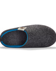 Outback Women's Slipper in Charcoal and Turquoise