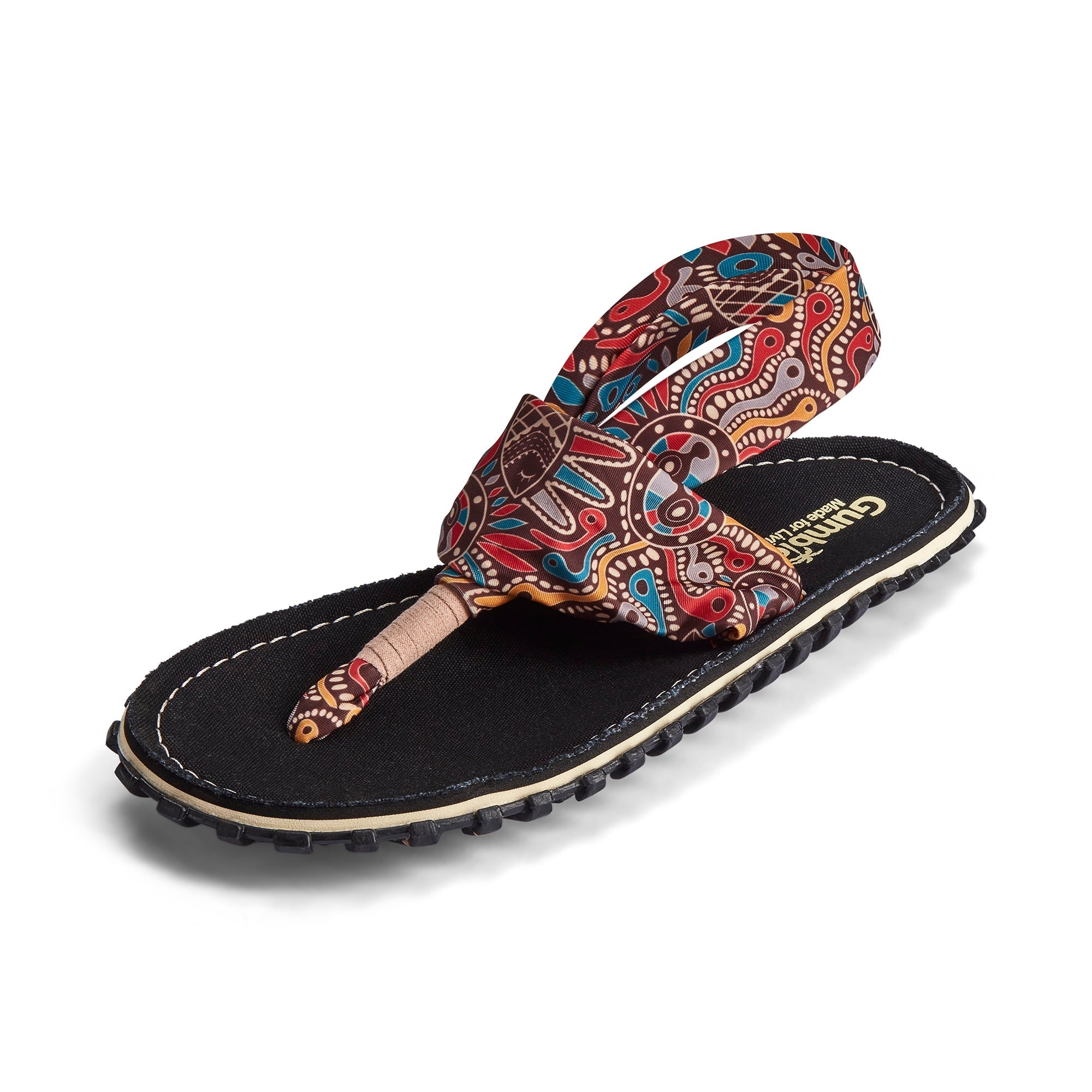 Women's Slingback Sandals in Aboriginal Print