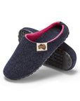 Outback Women's Slipper in Navy and Pink