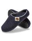 Outback Men's Slipper in Navy and Grey