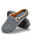 Outback Men's Slipper in Grey and Curry