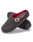 Outback Men's Slipper in Charcoal and Red