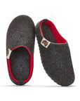 Outback Men's Slipper in Charcoal and Red