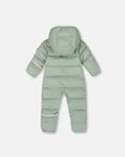 One Piece Baby Cloud Compressible Snowsuit for Car Seat in Sage Green