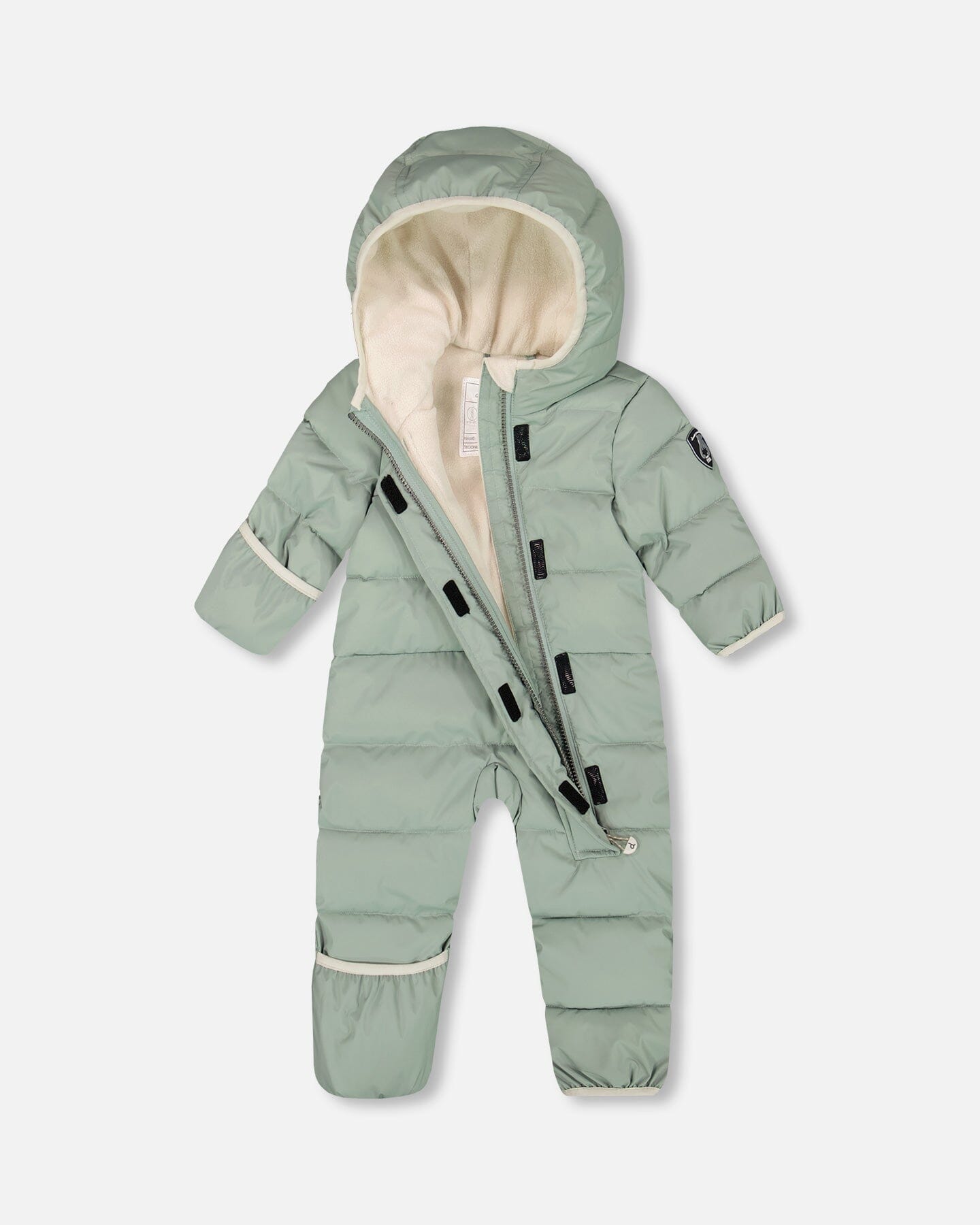One Piece Baby Cloud Compressible Snowsuit for Car Seat in Sage Green